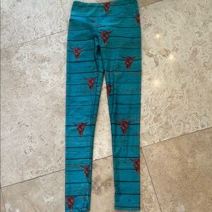 Goldsheep Cow Skull Leggings Size Small